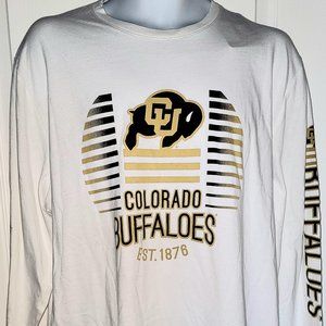 NEW Colorado CU Buffaloes Gear For Sports White Long Sleeve Shirt Men's L